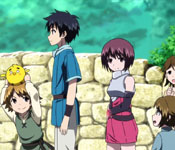 yusuke and kusue arrive in the village for their first quest
